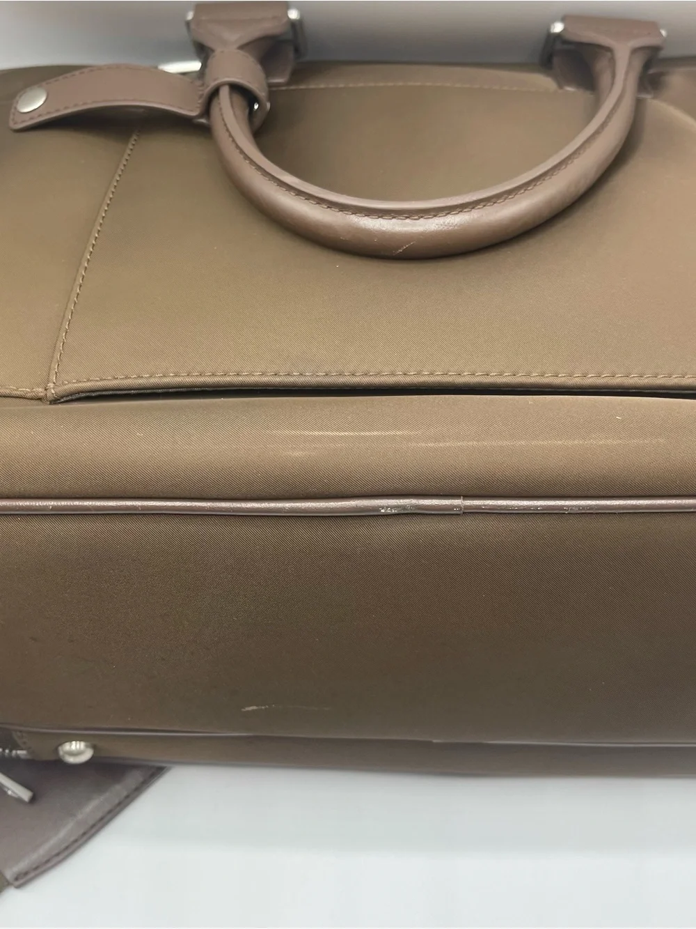 Oak and Rove Alto briefcase/duffel in brown leather